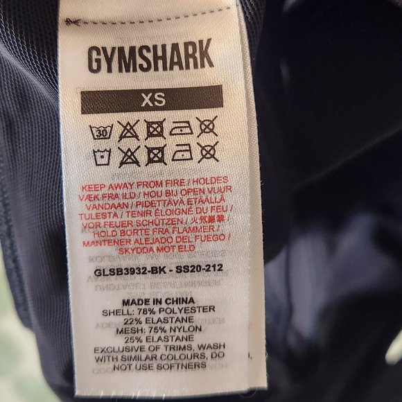 Gymshark Essential Racerback Sports Bra XS Black Training - Picture 3 of 3